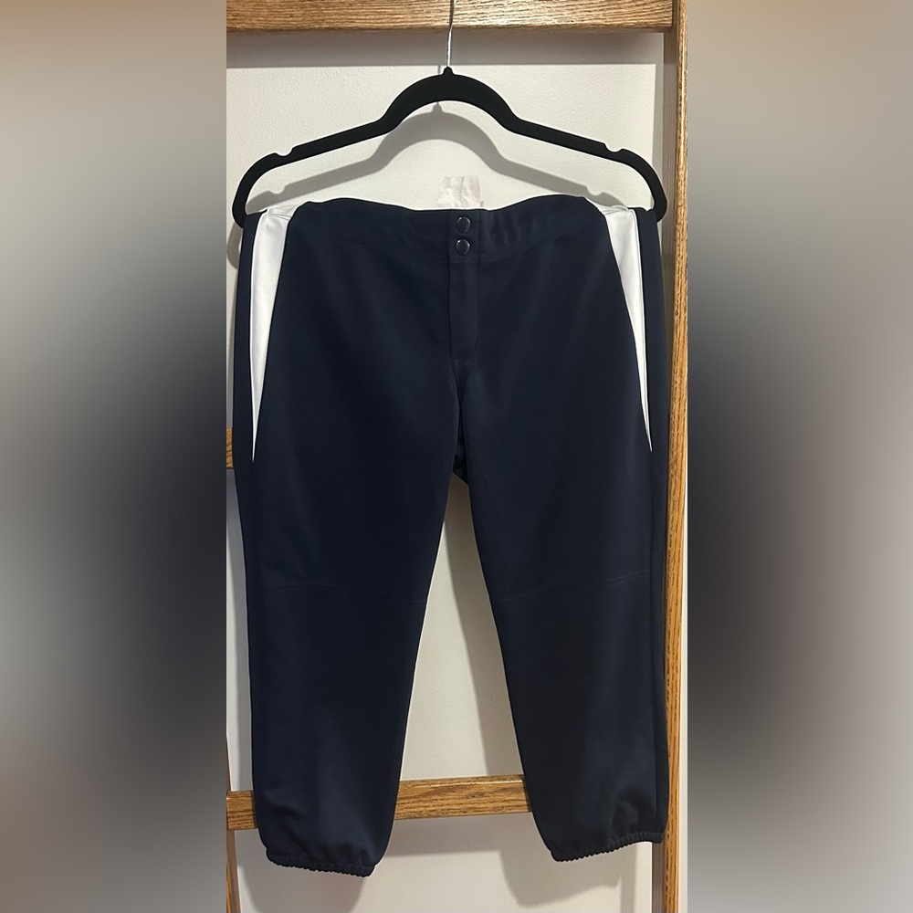 Navy Blue and White TeamWork Women’s Softball Pants